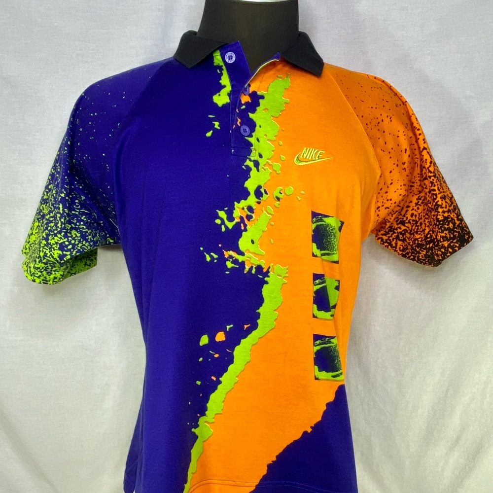 Vintage Nike Challenge Court Polo Size XL Tennis Polo Button Shirt
